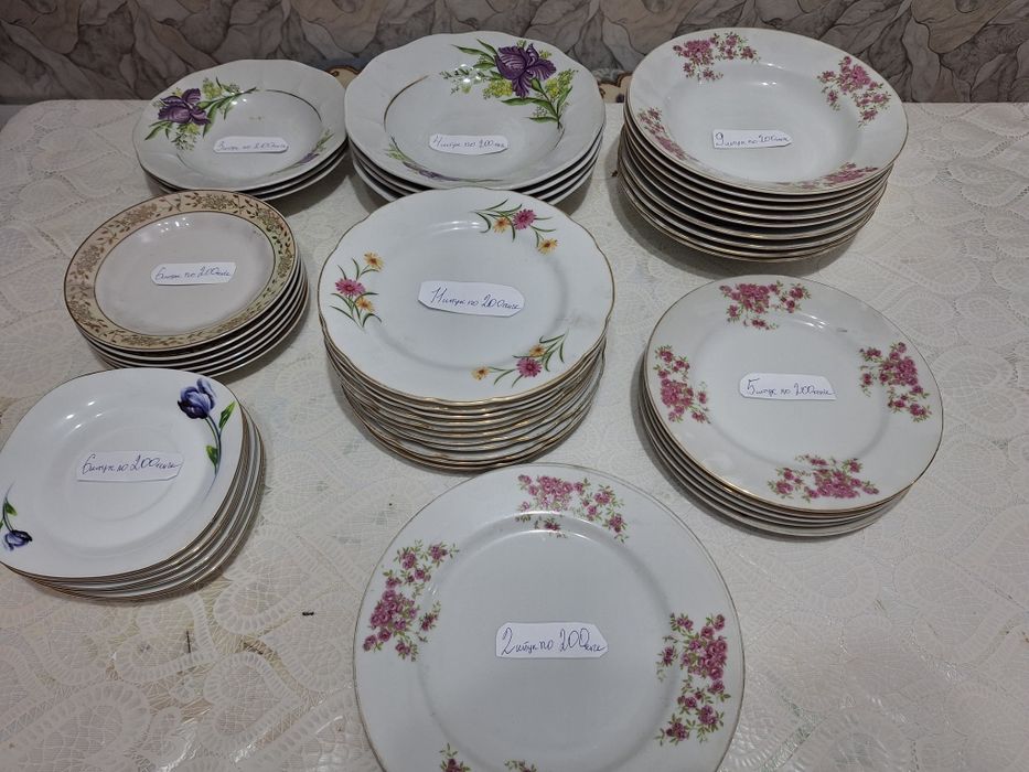 Тарелки различных видов