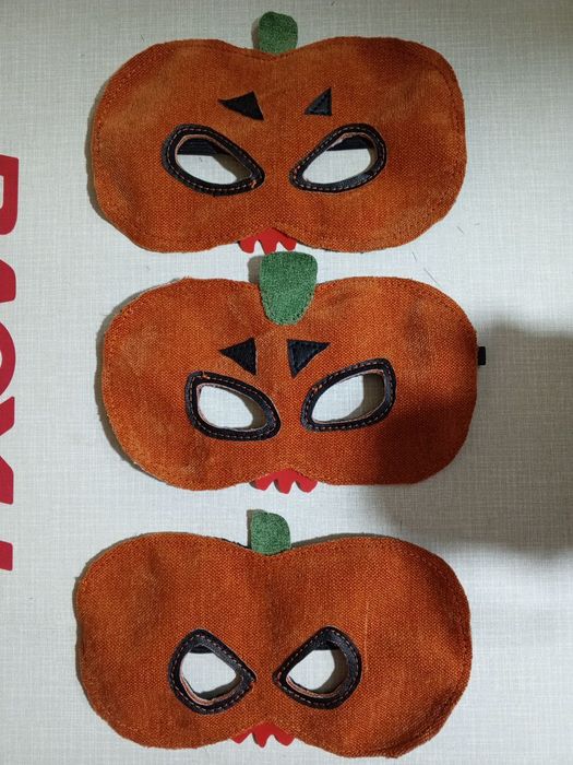 Маски карнавальные разные в наличии и на заказ, из кожзама, велюра, с