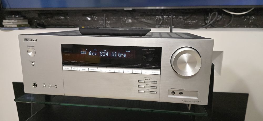 Receiver Onkyo TX-NR474 Dolby Atmos Wifi Bluetooth Usb ARC Tidal 4k