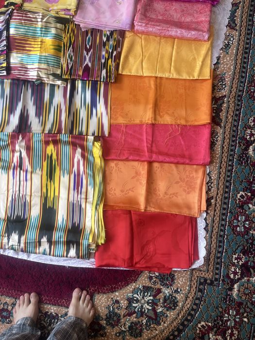 Отрезы советских тканей.