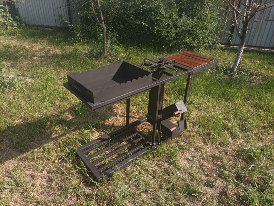 Мангал с печью 3в1