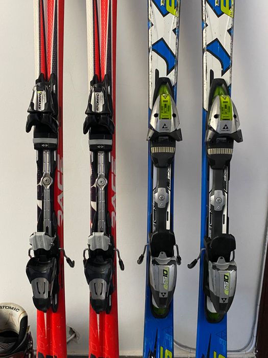 Skiuri Atomic170cm / Fischer 160cm/clapari Atomic