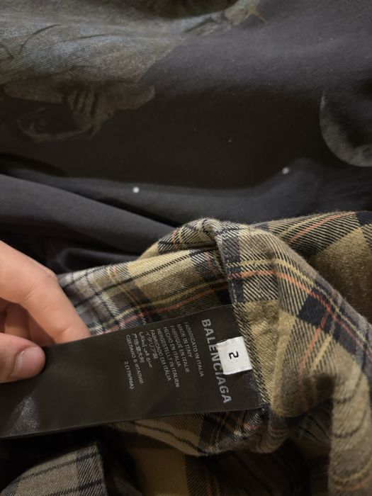 Balenciaga Paris Liberty Flannel Tricou
