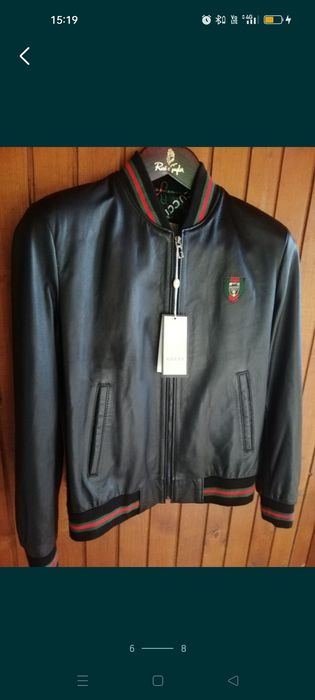 Geacă nouă Gucci S piele naturala bărbați