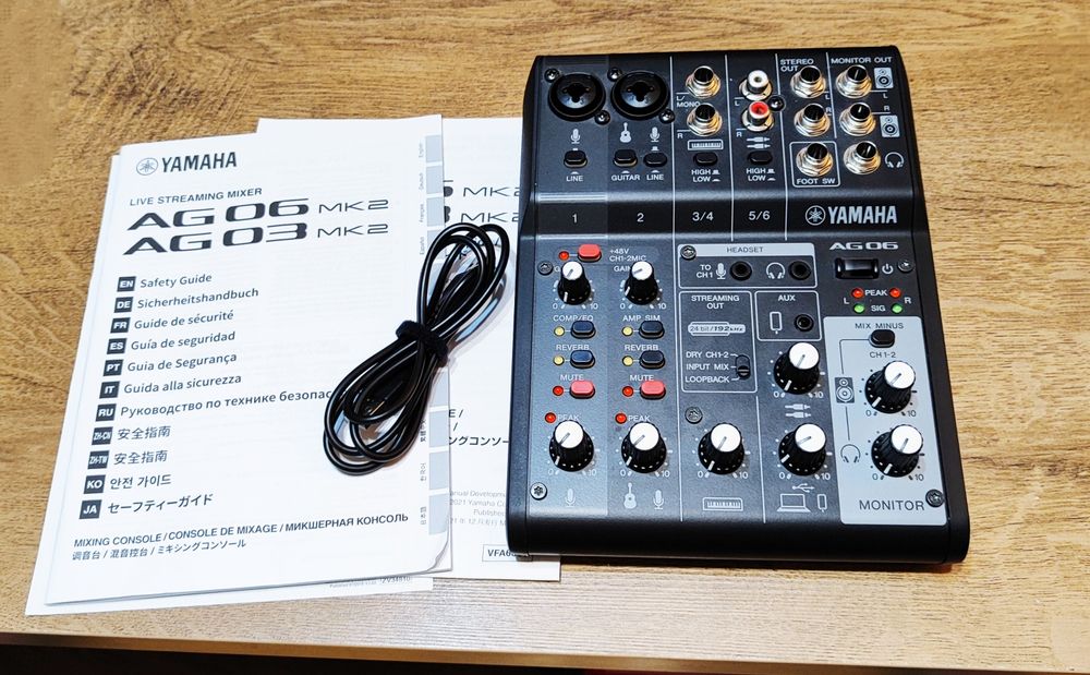 Yamaha AG06MK2 6-Channel Mixer and USB Audio Interface