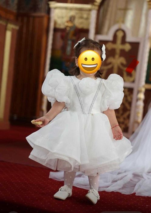 Rochia alba elegantă marime 86