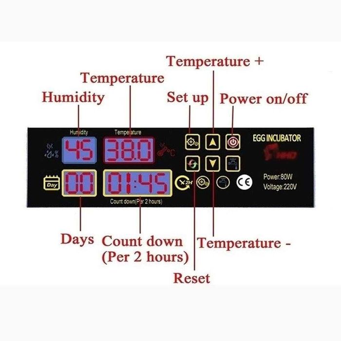 Автоматичен Инкубатор HDD ZT, 56/154 яйца