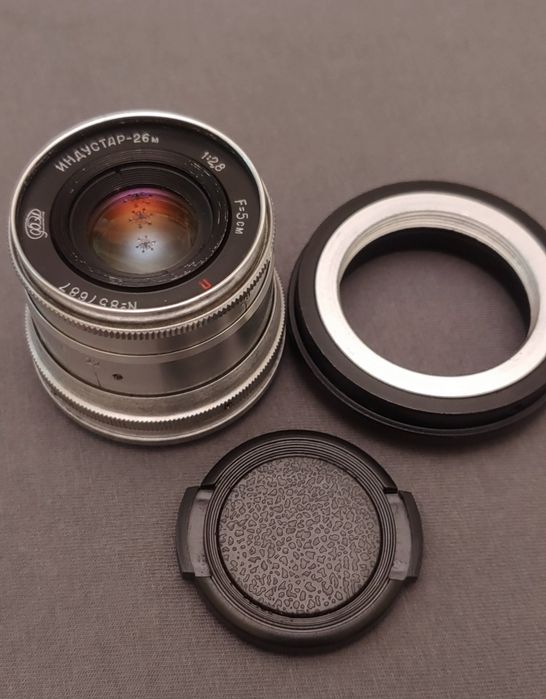объектив Индустар-26м 5см f/2.8 +sony e-M39 адаптер