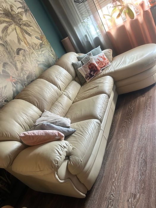 Мека мебел - Диван кожен