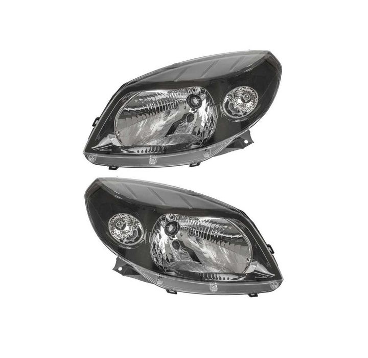 Фарове Фар за DACIA SANDERO 2008 - 2013 / Дачия Сандеро с ЧЕРНА РАМКА