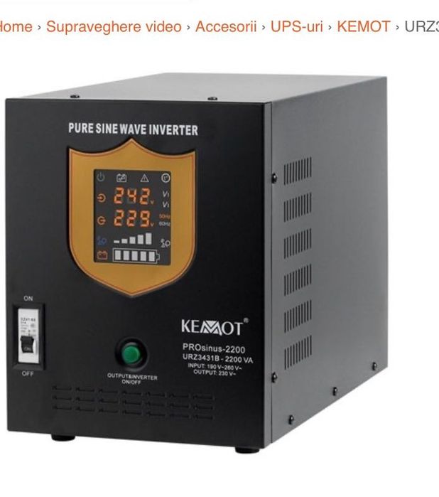 Vand UPS Kemot 2200VA/1600W 12V