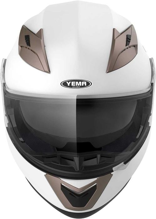 Casca Moto YEMA YM-925, Modulară, Vizier Dublu, Albă, L