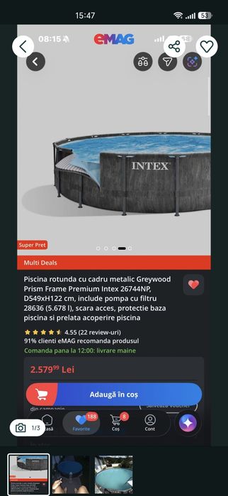 Piscina Intex  Greywood Prism Frame Premium Intex 26744NP