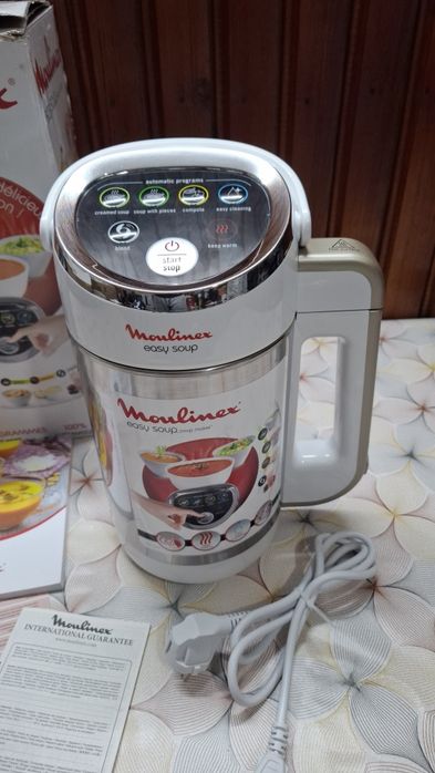 Блендер супник  Moulinex LM84 за крем супа, капацитет 1.2 л, 4 степени на скорост, 1000 W, 5 програми, сив