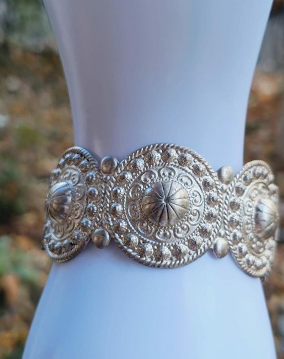 Bratara veche placata cu argint , tip catusa, Germania, copii