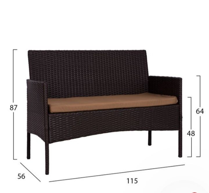 Градински ратанови сет от 4 части градински мебели