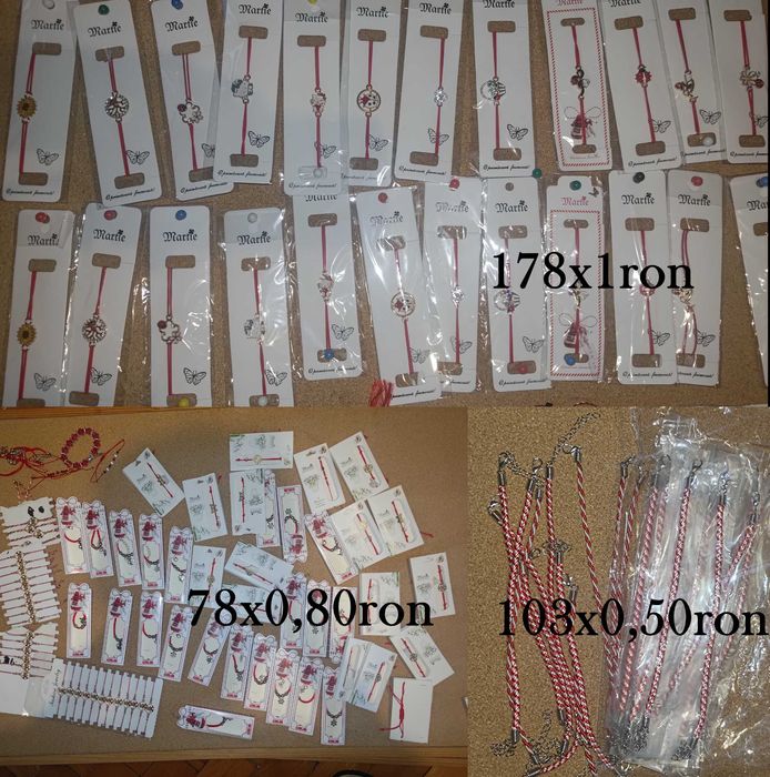 Lot mare mărțișoare (+3600buc.)+ vrac en-gros (pt. revânzare)