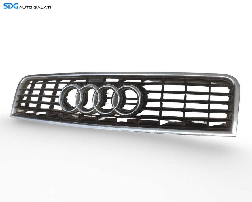 Grila Centrala cu Sigla Emblema de pe Bara Spoiler Fata Audi A4 B6 2001 - 2005 Cod 8E0853651F [A1124]