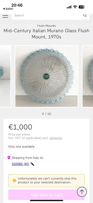 Plafoniere din murano