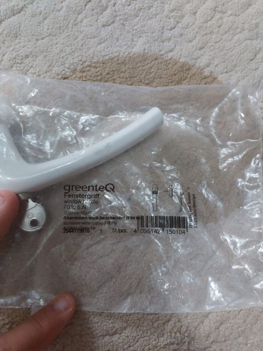 Mâner fereastra Pvc cu cheie  Greenteq