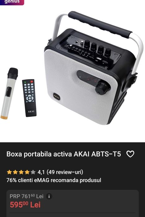 Boxa karaoke portabila Akai abts-t5