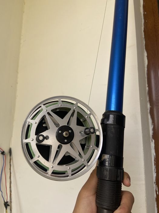 Удочка 7 м с барабанний катушкой с плитонкий