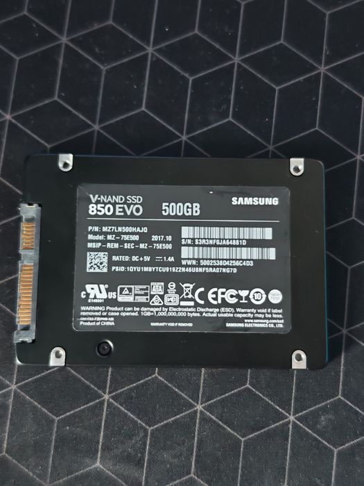 SSD Samsung 850 EVO 500GB SATA 3 - Sănătate 94%