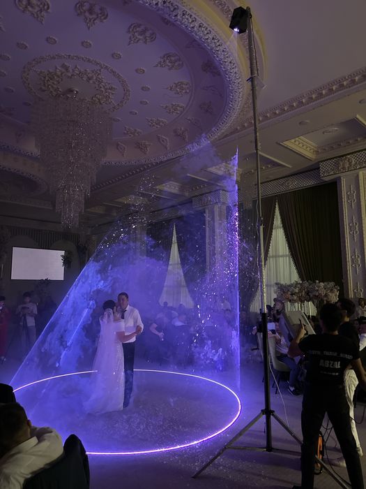 Свадьба, вальс, дым, эффект золушки, фонтаны
