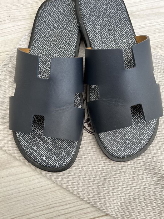 Мъжки чехли Ерме естествена кожа 42