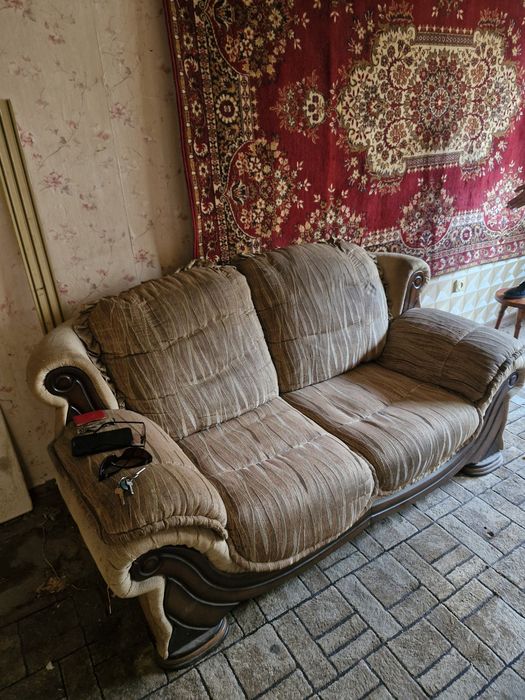 Диван софа натуральное дерево