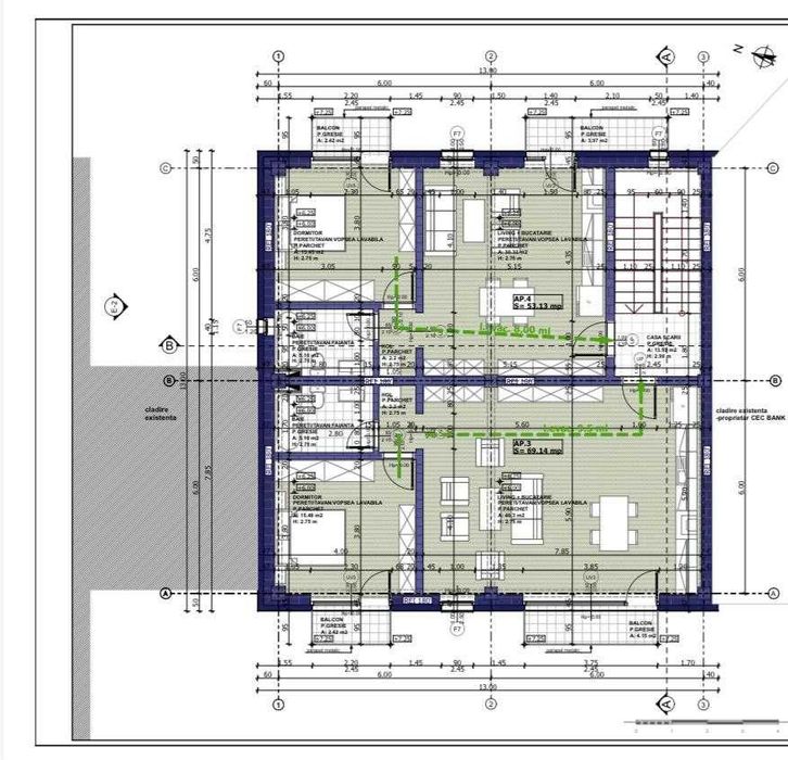 Spatiu comercial - birou, cabinet medical, 70 mp / 50mp sau apartament central Radauti