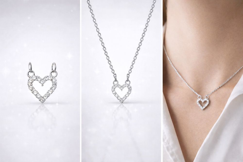 Кулон в форме сердце