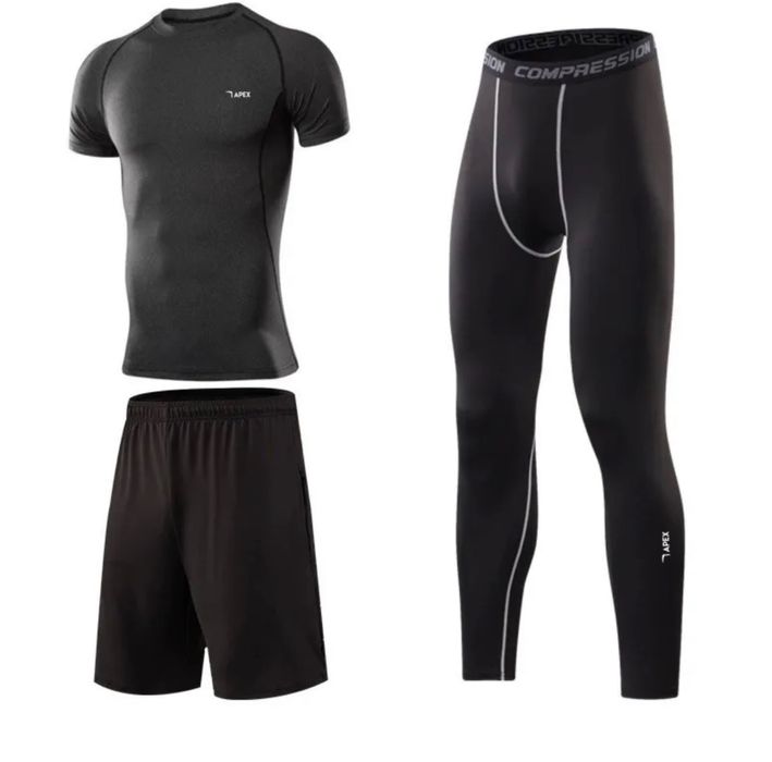 Оптом рашгард комплект 3в1 , спортивная одежда для фитнеса