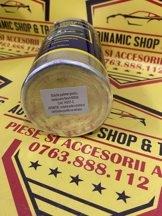 Rezervă substanța solutie polimer lichid kit restaurat faruri 600ml