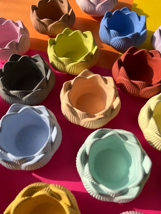 Гипсовые подсвечники/кашпо/вазочки