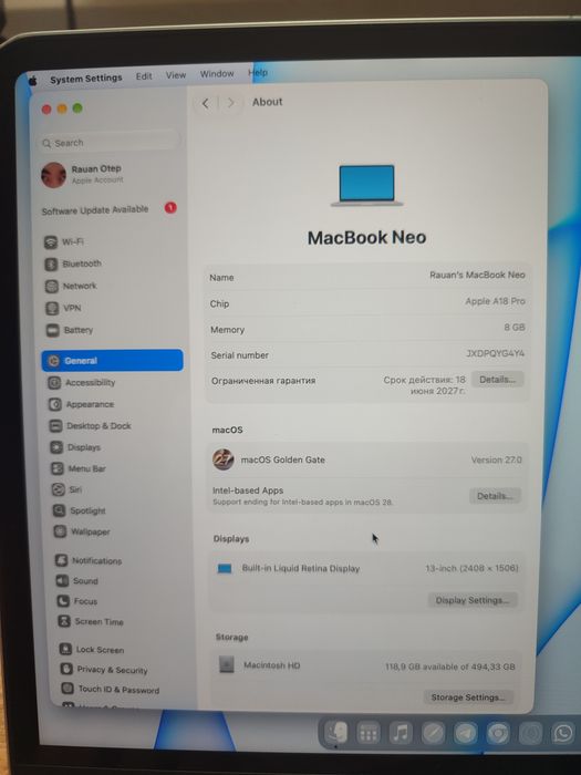 MacBook Neo 8/512
