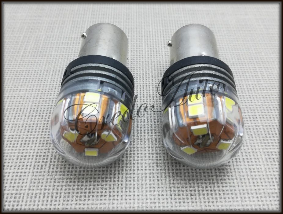Ново!12W Мощни 15 SMD крушки за стоп или габарит с цокъл P21W