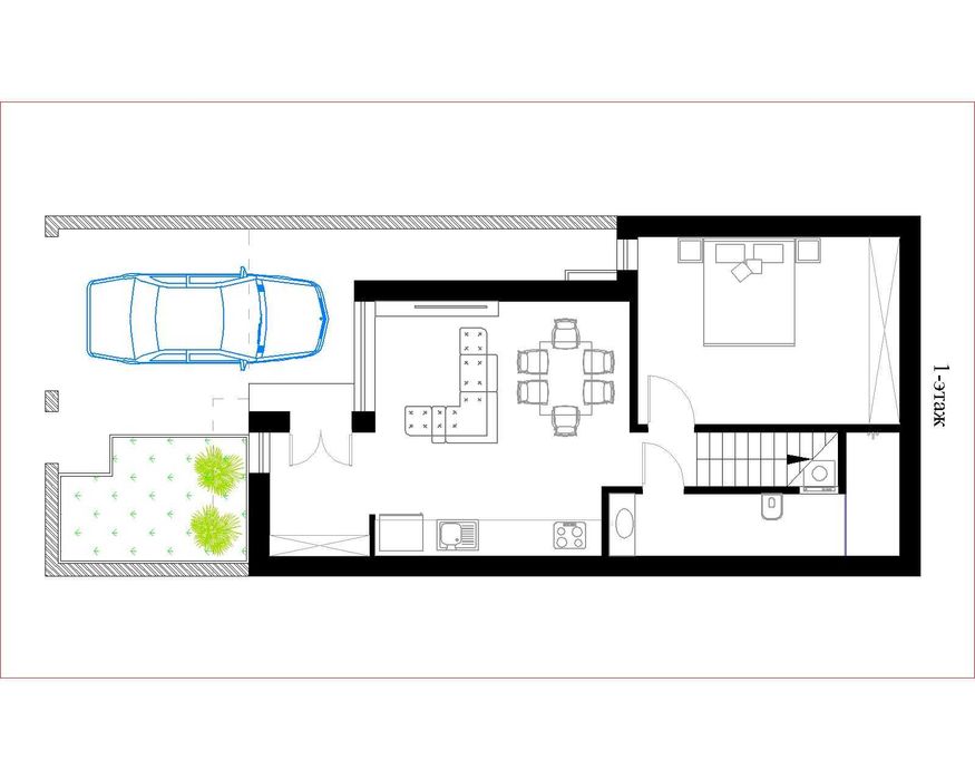 7x17m maydonga muljallangan kotedj loyihasi...