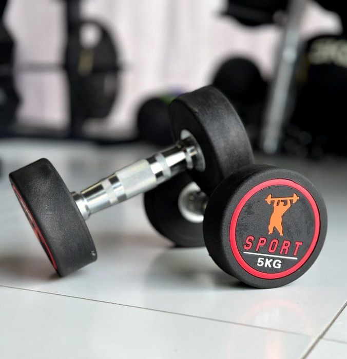 Гантел резиновый никелний разборный