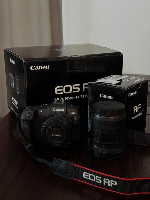 Canon EOS RP като нова +2 обектива +светкавица, пълен комплект, готов за снимане