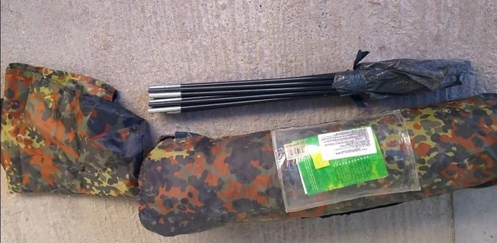 Cort camping ptr 2-3 persoane, impermeabil, cu husa, camuflaj