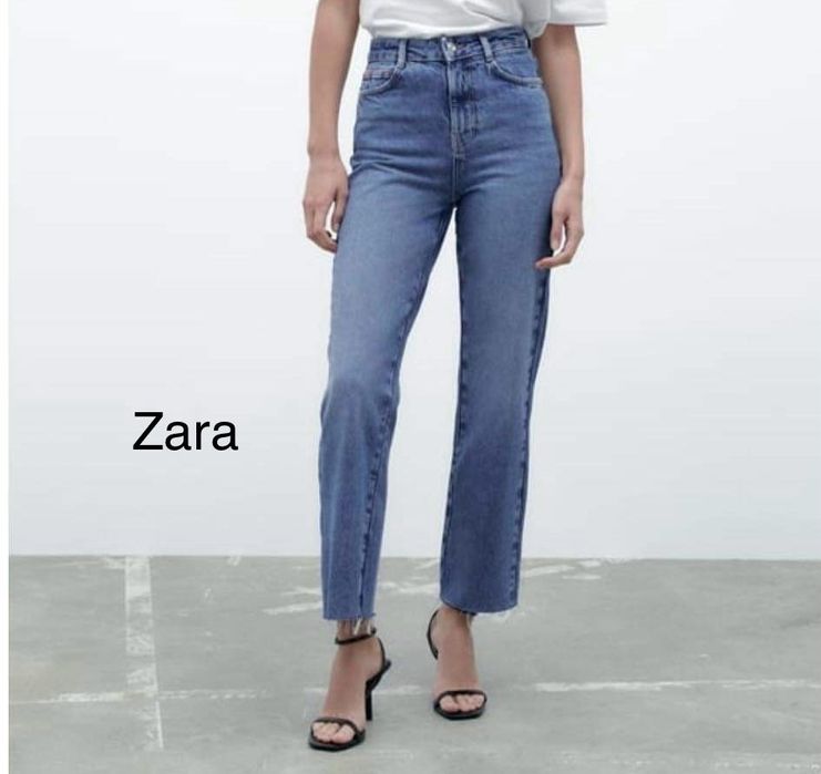 дънки с висока талия размер 38 М-Л Zara, Reserved