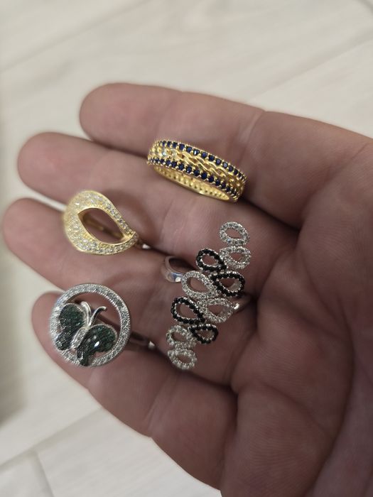 Inele din argint aurit