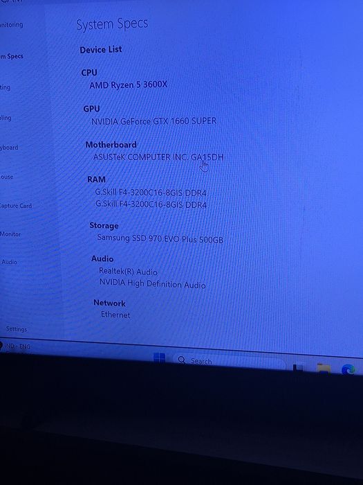 Ryzen 5 3600x , 16 GB Ram