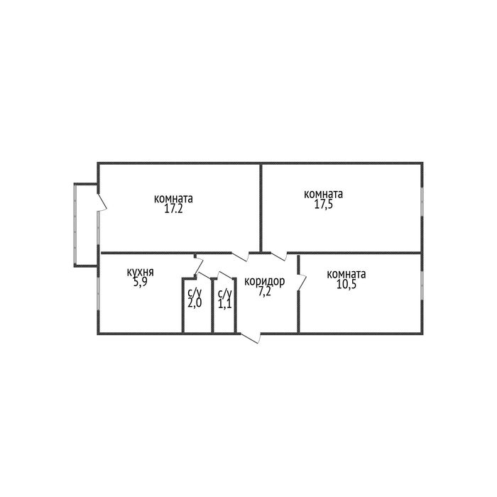 Продам 3х ком квартиру на КСК