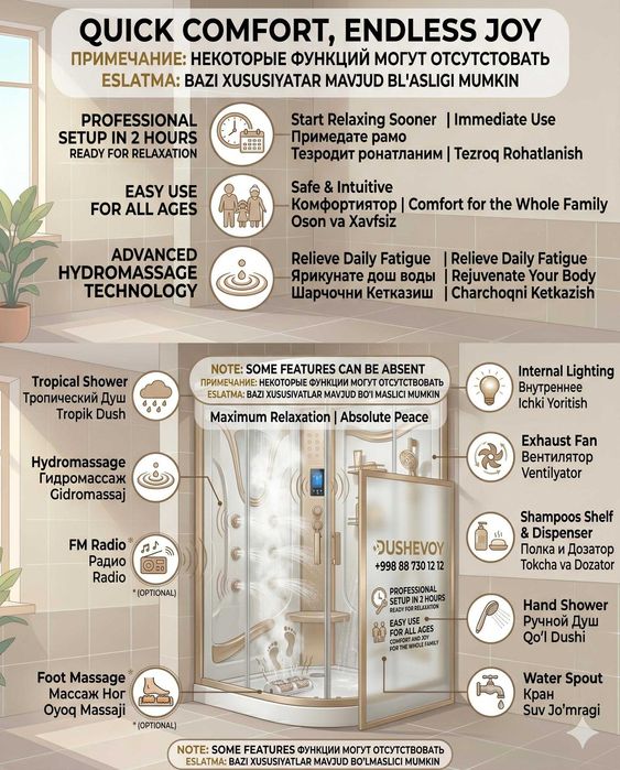 Dush Kabina G'azalkent Dushevoy Kabina Душевая Кабина Газалкент 2 часа