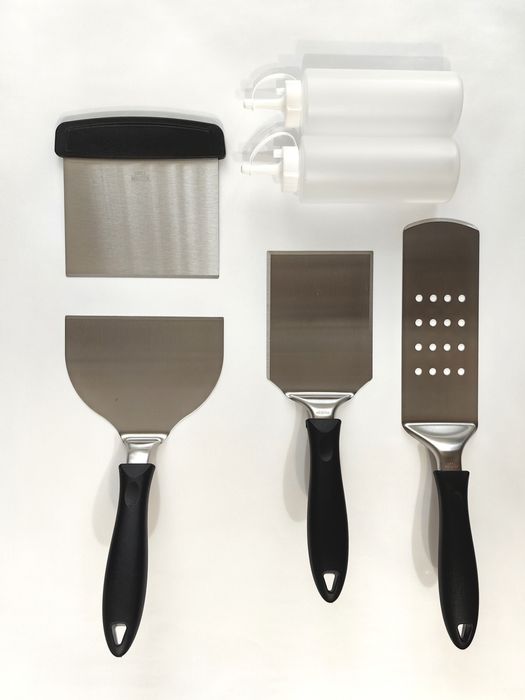 Spatule din otel inoxidabil pentru grătar Grill Meister