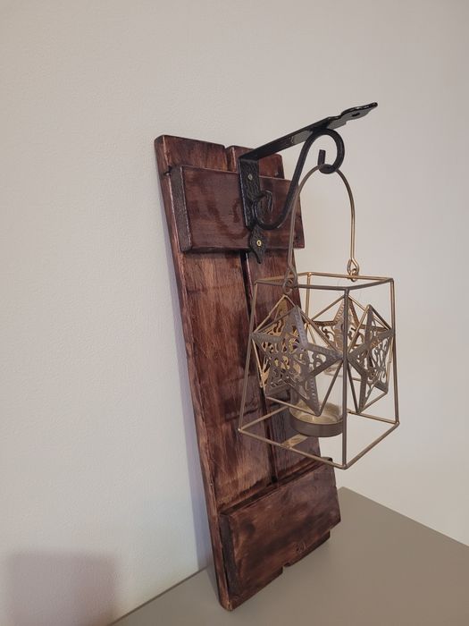 Suport perete lumânări handmade