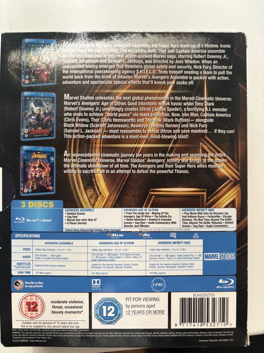 Avengers Trilogy Blu Ray