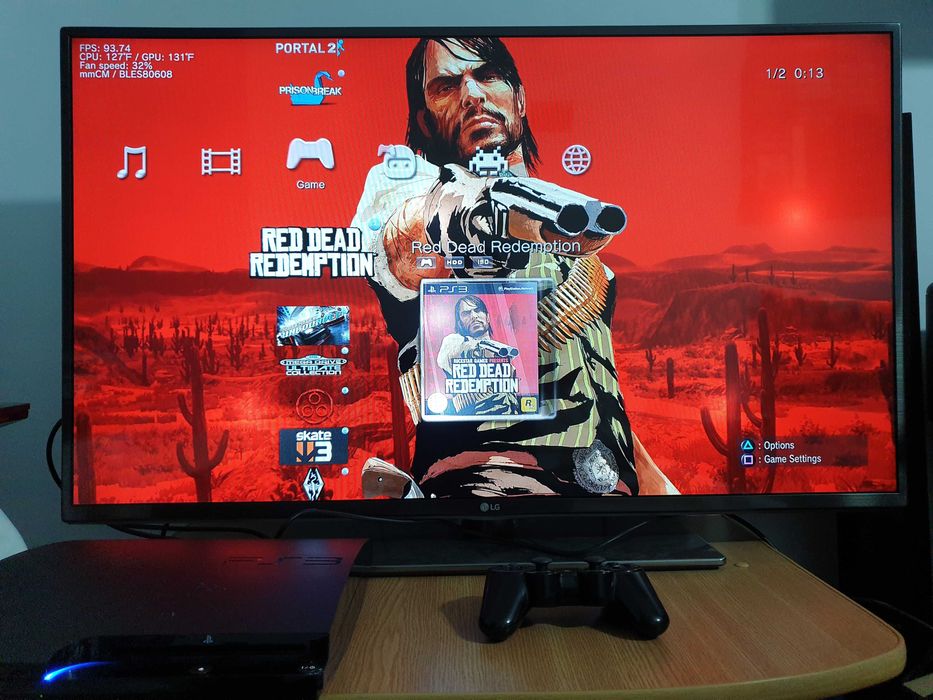 PS3 modat CFW OC 500 + 60 jocuri (GTA V, Red Dead, Castlevania, NFS)